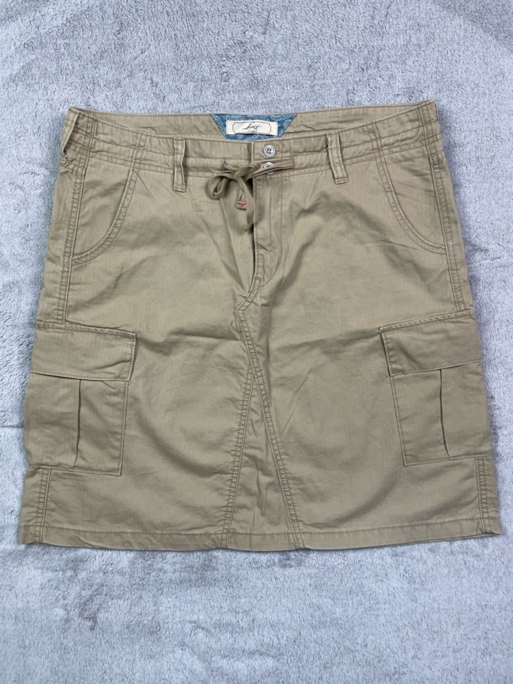 Levi's Khaki Cargo Mini Skirt Tan Utility Gorpcore‎ Y2K Vintage Style Size 14